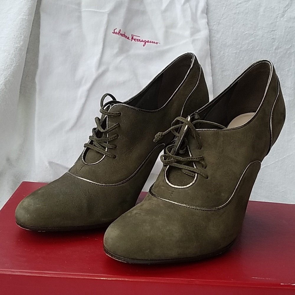 Salvatore Ferragamo Leno Oxford Booties